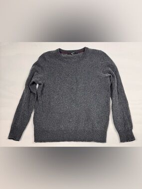 Quince Long Sleeve Crewneck 100% Baby Cashmere Sweater Gray Men’s M